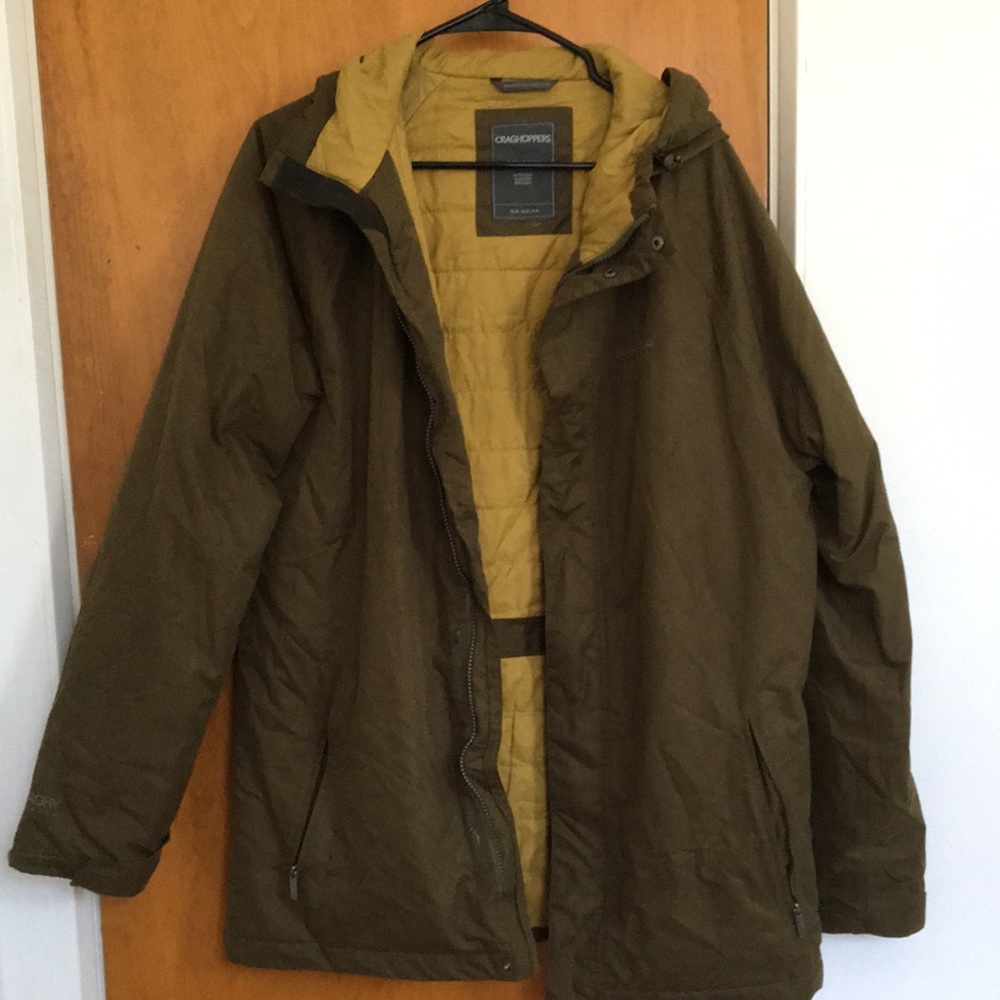 Green Craghoppers Insulated Waterproof Coat